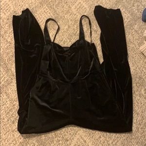 Velvet jump suit